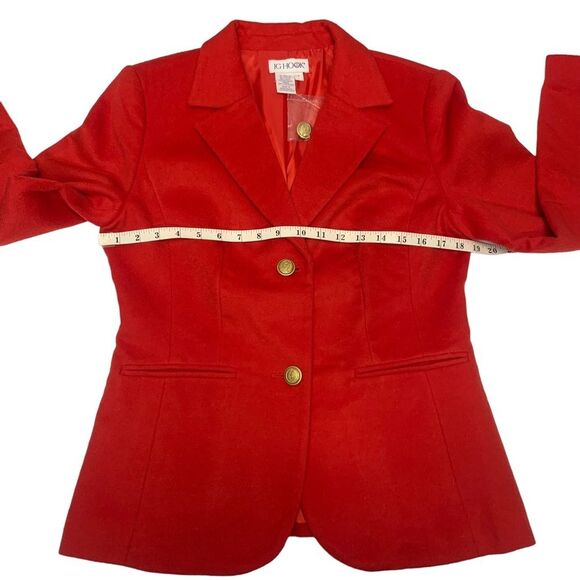 J&G Hook Wool Cashmere Blend Classic Red Blazer Jacket Sz. 8 Vintage - Picture 8 of 10